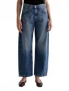 Ag Hattie High Waist Ankle Wide Barrel Leg Jeans In Blue