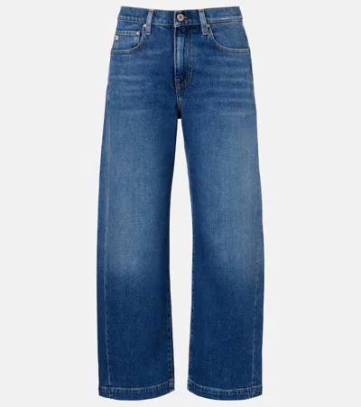 Ag Hattie High-rise Barrel-leg Jeans In Blue
