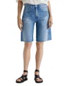 Ag Hattie Raw Hem High Waist Denim Barrel Shorts In Years Divergent