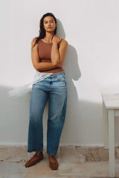 Ag Hattie High-rise Tapered Jeans In Blue