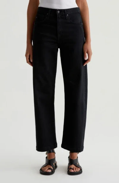 Ag Hattie High Waist Ankle Barrel Leg Jeans In 7 Years Vinte Onyx
