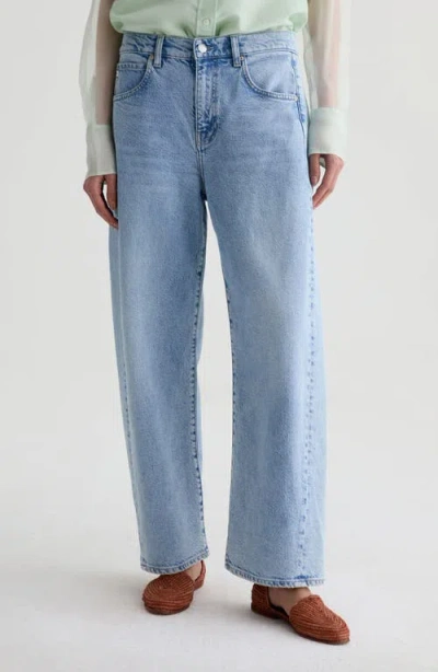 Ag Hattie High Waist Ankle Barrel Leg Jeans In Blue