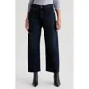 Ag Hattie High Waist Ankle Wide Barrel Leg Jeans In Black