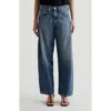 Ag Hattie High Waist Ankle Wide Barrel Leg Jeans In Bari