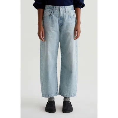 Ag Hattie High Waist Ankle Wide Barrel Leg Jeans In Blue