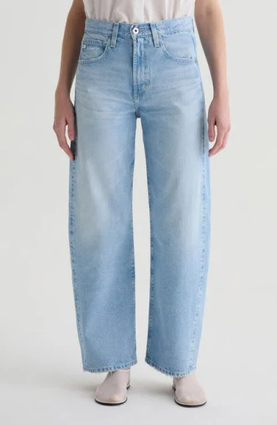 Ag Hattie High Waist Barrel Jeans In Blue