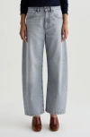 Ag Hattie High Rise Barrel Jeans In Al Fresco In Blue