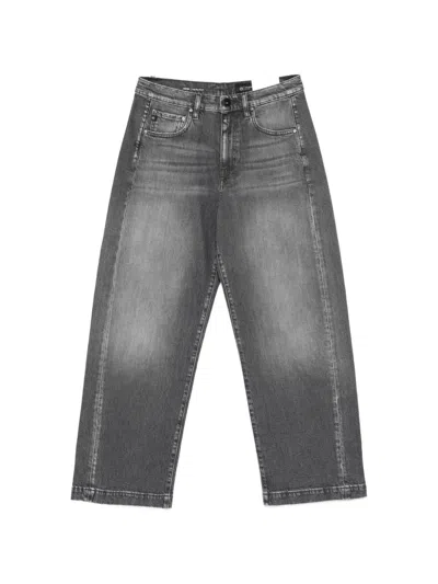 Ag Hattie Logo-patch Jeans In Gray