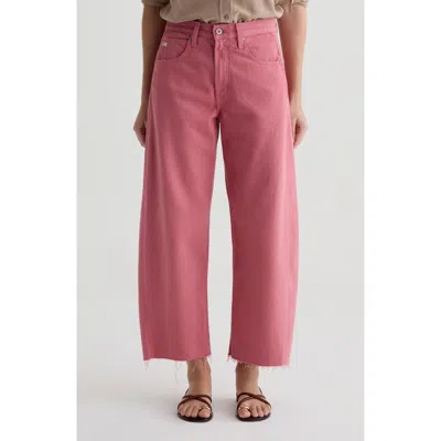 Ag Hattie Raw Hem High Waist Crop Barrel Jeans