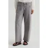 Ag Hattie Raw Hem High Waist Crop Barrel Jeans In Sulfur Pebble Grey