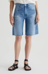 Ag Hattie Raw Hem High Waist Denim Barrel Shorts In 17 Years Divergent
