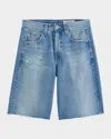 Ag Hattie Raw Hem High Waist Denim Barrel Shorts In 17 Years Divergent