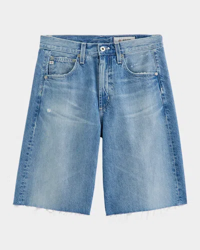 AG HATTIE RELAXED HIGH-RISE DENIM SHORTS