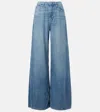 Ag Deven High Waist Ultra Wide Leg Jeans In Blue