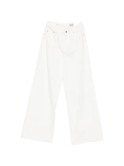Ag Helsinki Logo-patch Jeans In White