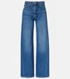 Ag Deven High Waist Ultra Wide Leg Jeans In Blue