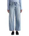 Ag Hattie High Waist Ankle Wide Barrel Leg Jeans In Intuition