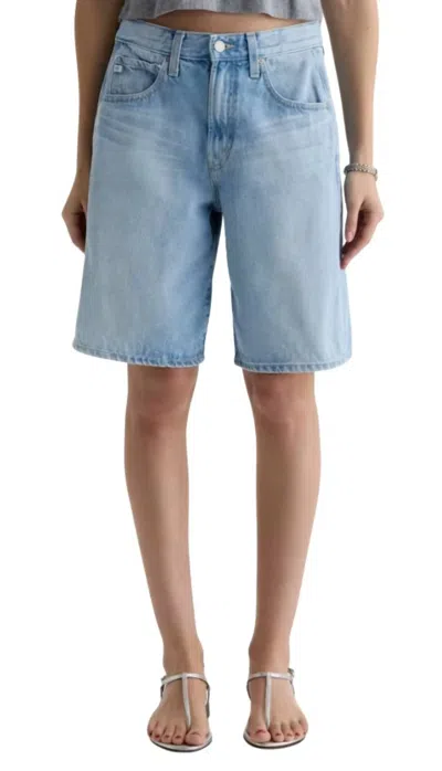 Ag High Rise Bermuda Hattie Short In Mondrian In Blue