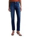 Ag Mari Mid Rise Ankle Slim Straight Leg Jeans In Blue