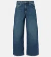Ag High-rise Wide-leg Jeans In Blau