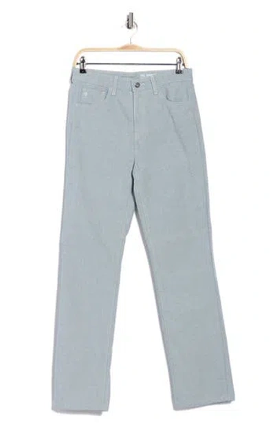 Ag High Waist Straight Leg Jeans In Gray