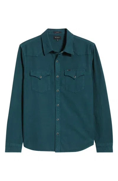 Ag Huston Classic Fit Western Snap-up Shirt In Blue