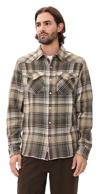 Ag Huston Western Shirt Green Multi