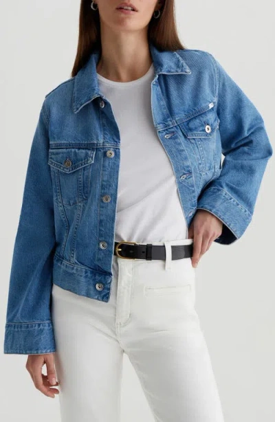 Ag Isa Crop Denim Jacket In Flashback