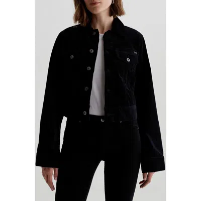 Ag Jeans Isa Jacket Corduroy In Super Black