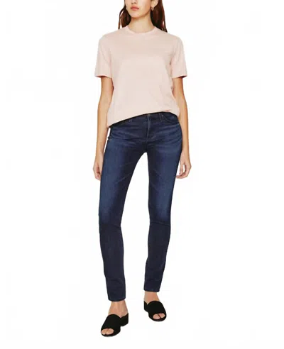 Ag Jger Crew Short Sleeve Tee In Pearl Mauve/ivory Dust In Blue