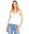 Ag Jaxon Ribbed Tank In White