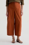 Ag Jasmin Relaxed High Waist Ankle Barrel Leg Pants In Orange