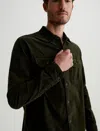 Ag Jeans Aiden Utility Corduroy Shirt In Green