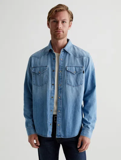 Ag Jeans Aiden Western Shirt In Blue