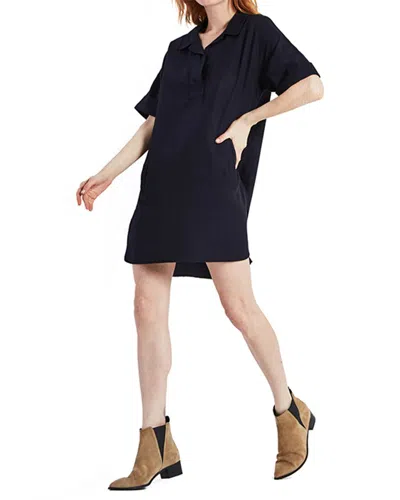 Ag Jeans Amanda Linen-blend Mini Dress In Black