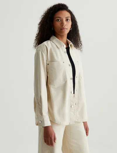 Ag Anabelle Corduroy Overshirt In White