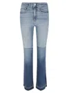 Ag Fitted Buttoned Jeans In Blue