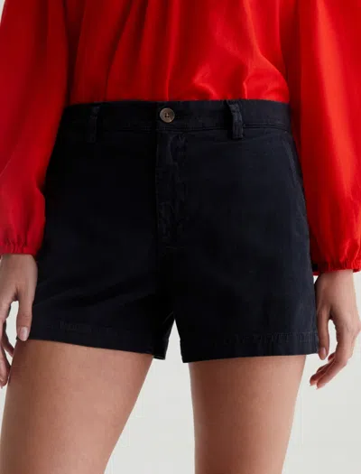 Ag Jeans Caden Chino Shorts Womens Black Cotton High Rise Tailored Buu667