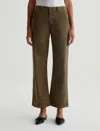 Ag Caden Straight Tailored Trouser In Sulfur Oak In Brown