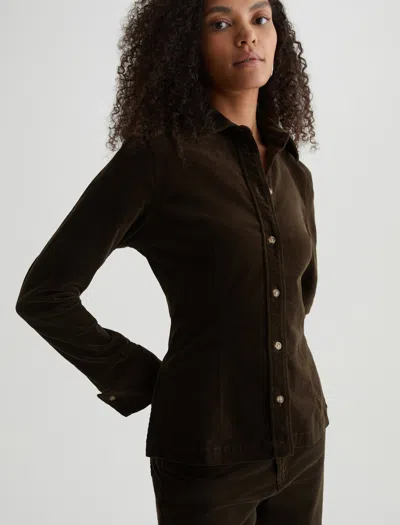 Ag Jeans Cheryl Corduroy Shirt In Brown