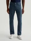 Ag Everett Commuter Performance Slim Straight Sateen Pants In Blue