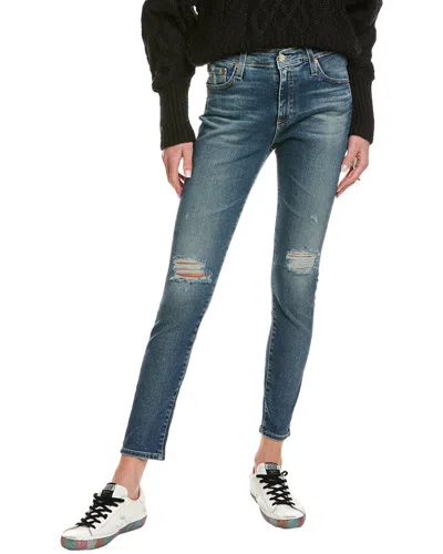 Ag Jeans Farrah 15 Years Mural High-rise Skinny Jean In Blue