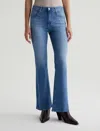 Ag Farrah Mid Rise Crop Bootcut Jeans In Blue