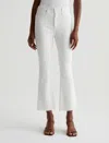 Ag Brinley Crop Mid-rise Straight Jeans In Gallery White In Natural