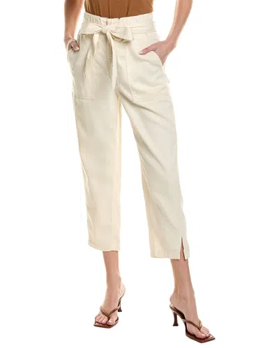 Ag Jeans High-rise Barrel Silk-blend Paperb Pant In Metallic