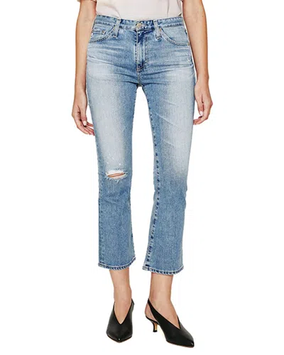 Ag Jodi Crop Mid-rise Jeans In Blue