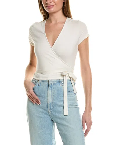 Ag Jeans Kyaryo Wrap Top In White