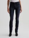 Ag Mari Mid Rise Slim Straight Leg Jeans In Black