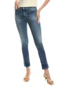 Ag Mari High Waist Raw Hem Slim Straight Jeans In Blue