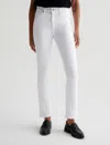 Ag Brinley Mid Rise Classic Straight Leg Jeans In White